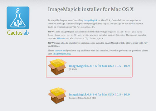 ImageMagick-installer-for-MacOSX