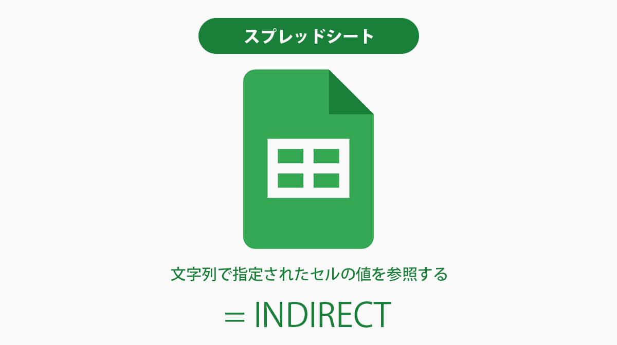 文字列で指定されたセルの値を参照する（INDIRECT）