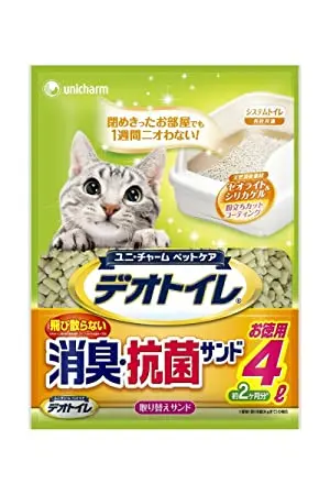 ユニ・チャーム株式会社ペットケアカンパニ　デオトイレ　飛び散らない消臭・抗菌サンド４Ｌ　　４５２０６９９６８０５６８