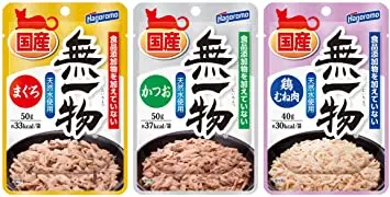 【Amazon.co.jp限定】 はごろも キャットフード (国産) 無一物パウチ バラエティパック まぐろ・かつお・鶏むね肉 30個入(3種類×各10個) (ケース販売)